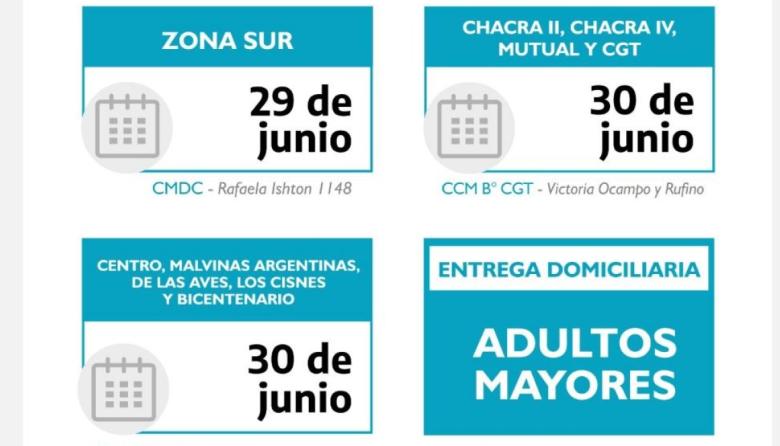 El lunes comienza una nueva entrega de módulos alimentarios