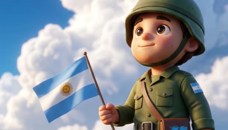Malvinito, el personaje infantil que, con ayuda de la IA, relata historias de grandes héroes para los más chicos