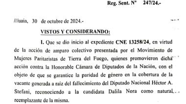 Histórico logro del Movimiento de mujeres paritaristas