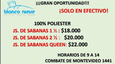 Venta de Sábanas de Blanco Nieve