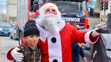 Papá Noel recorre Tierra del Fuego
