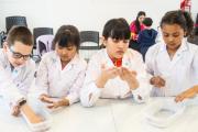 Niños y niñas del Club “Ciencia en tu Barrio"