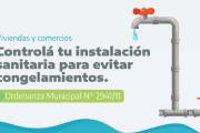 Se Recuerdan las medidas para prevenir el congelamiento de cañerias